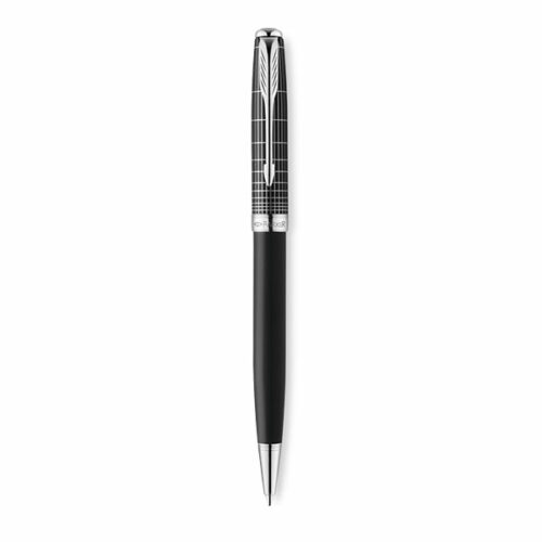 Image of PARKER Sonnet Ballpoint Pen - Black Cisele Chrome Trim