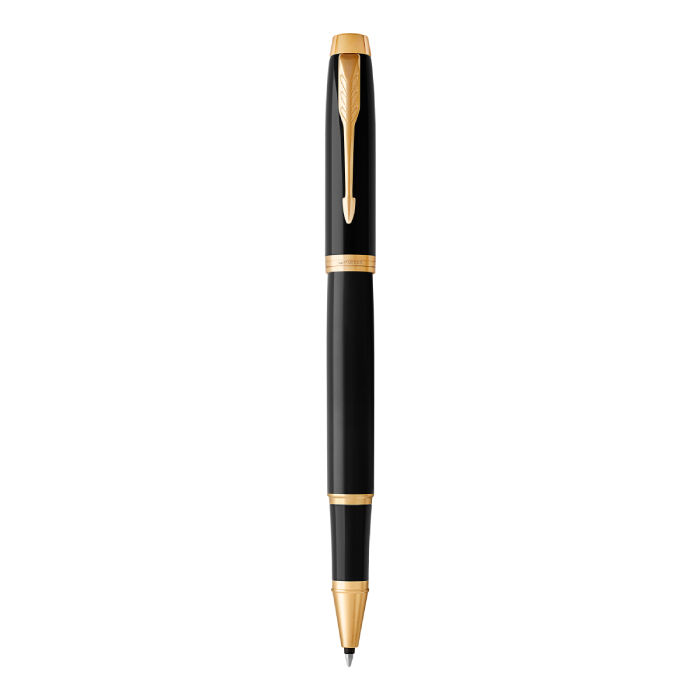 PARKER IM Rollerball Pen - Lacquer Black Gold Trim