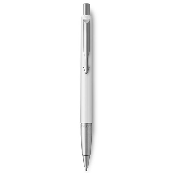 Image of PARKER Vector Ballpoint Pen - White Chrome Trim