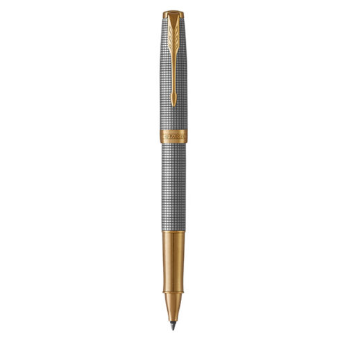 PARKER Sonnet Ballpoint Pen - Stainless Steel Gold Trim