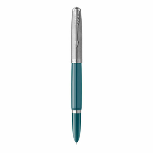 Image of PARKER 51 Fountain Pen - Teal Chrome Trim