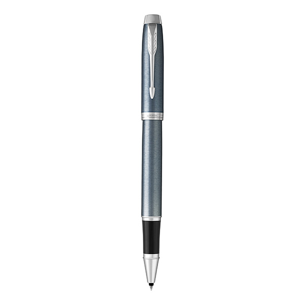 PARKER IM Rollerball Pen - Blue Grey Chrome Trim