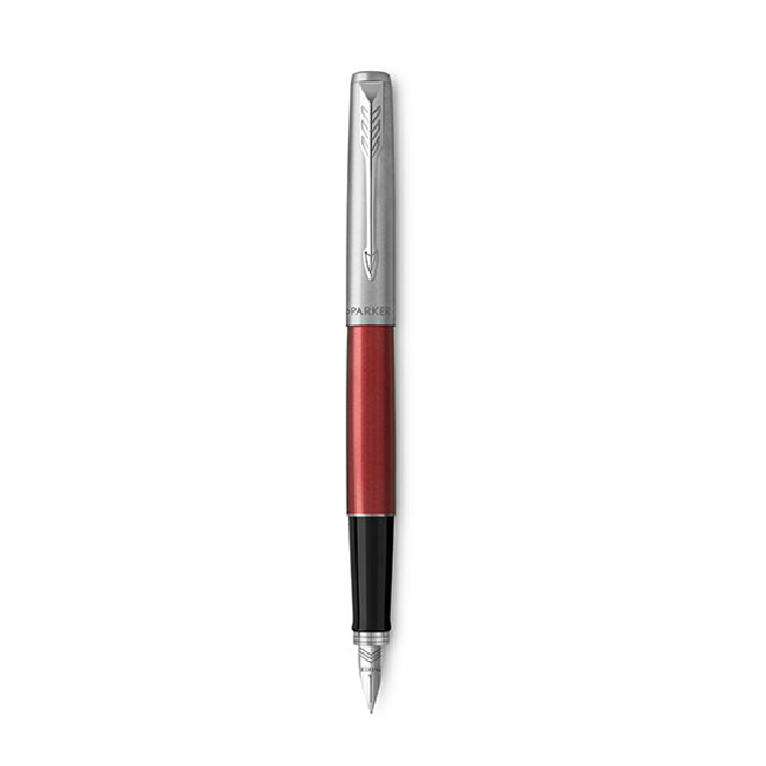 PARKER Jotter Fountain Pen - Kensington Red Chrome Trim