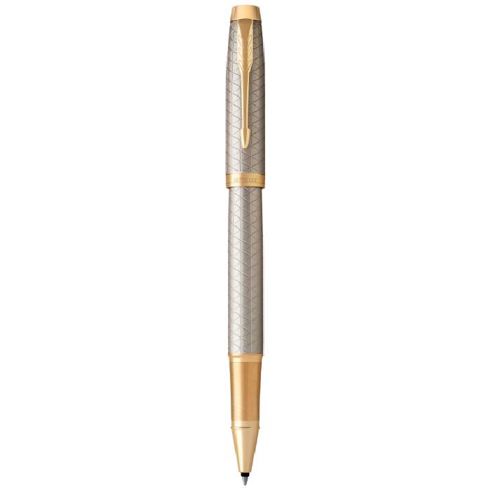 PARKER IM Premium Rollerball Pen - Warm Silver Gold Trim