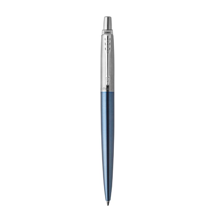 PARKER Jotter Ballpoint Pen - Waterloo Blue Chrome Trim