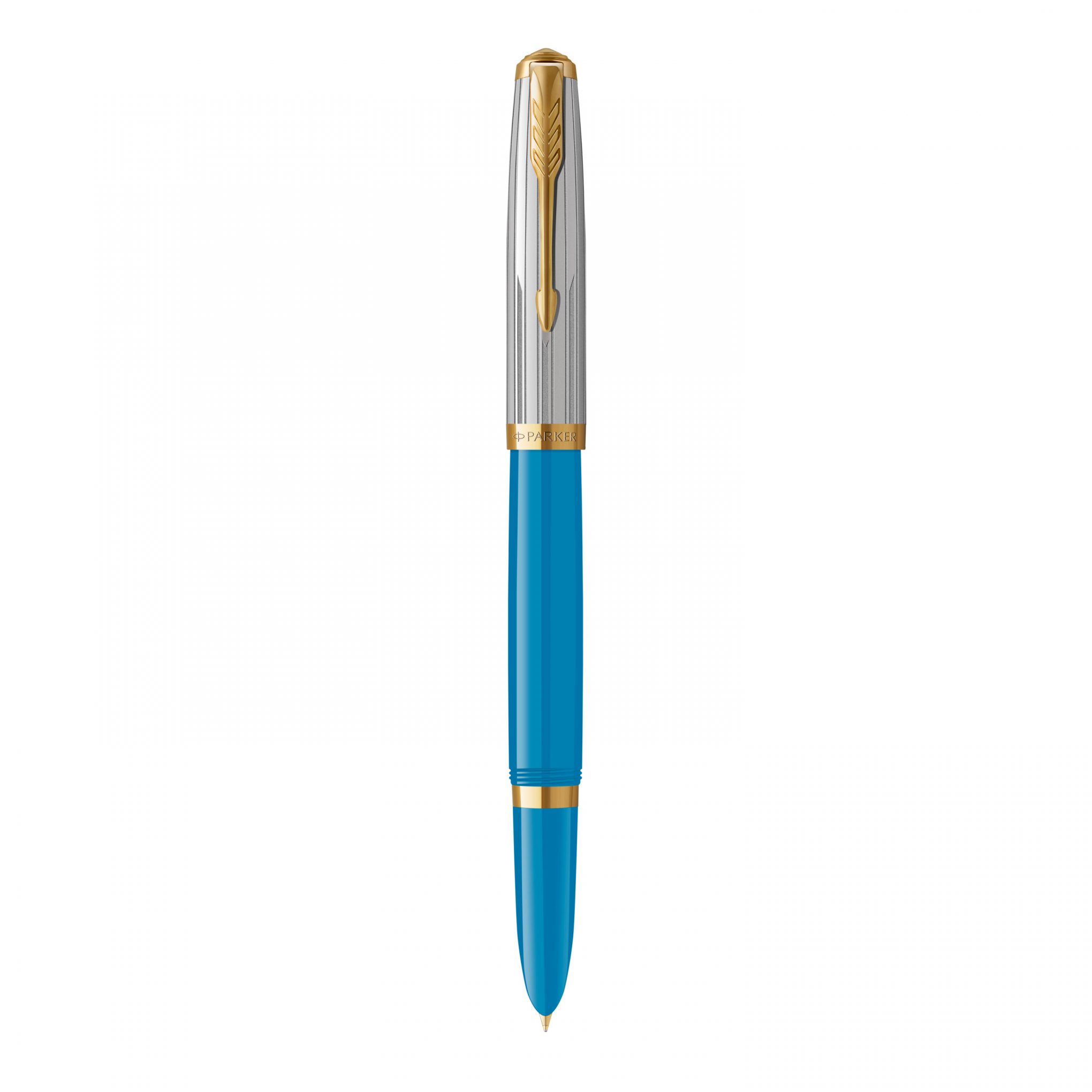 PARKER 51 Premium Fountain Pen - Turquoise Gold Trim