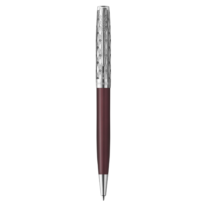 PARKER Sonnet Ballpoint Pen - Metal and Red Lacquer Chrome T