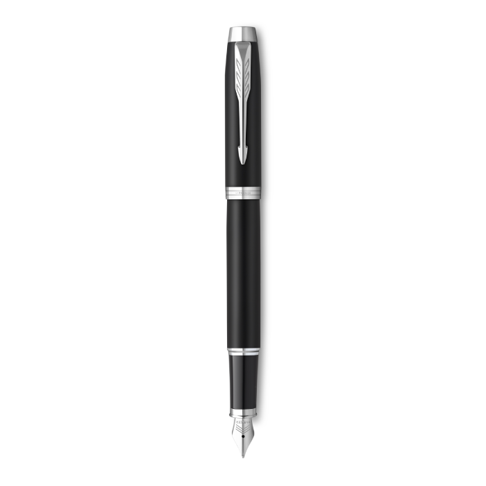 PARKER IM Fountain Pen - Matte Black Chrome Trim
