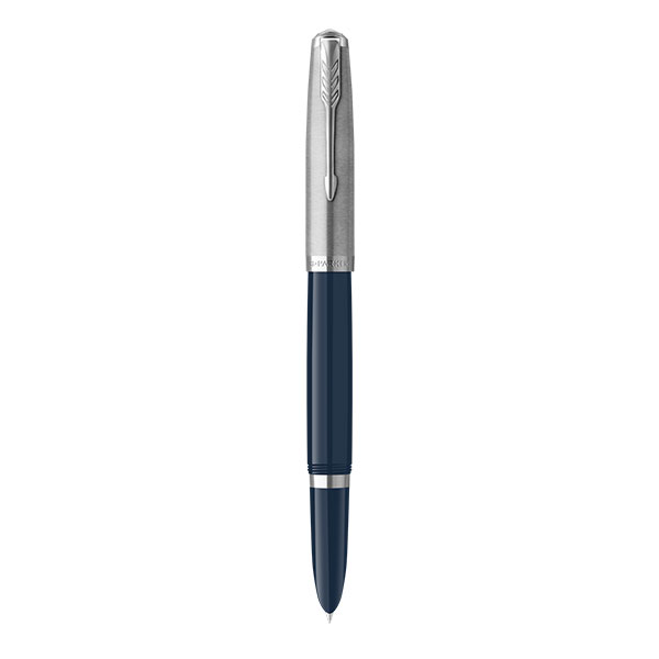 PARKER 51 Fountain Pen - Midnight Blue Chrome Trim