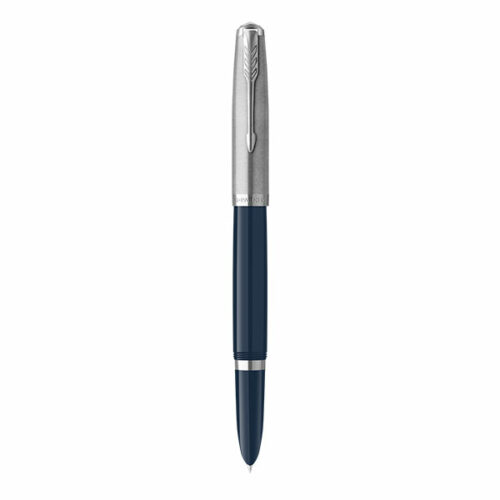 Image of PARKER 51 Fountain Pen - Midnight Blue Chrome Trim
