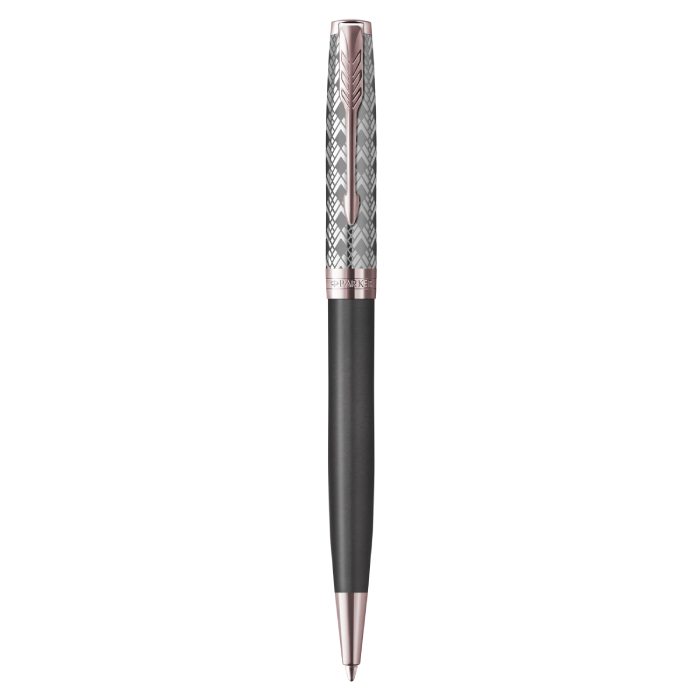PARKER Sonnet Ballpoint Pen - Metal and Grey Lacquer Pink Go