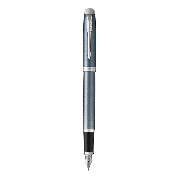 PARKER IM Fountain Pen - Blue Grey Chrome Trim