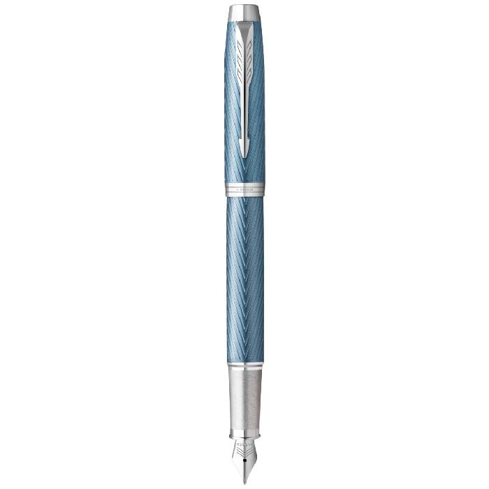 PARKER IM Premium Fountain Pen - Blue Grey Gold Trim
