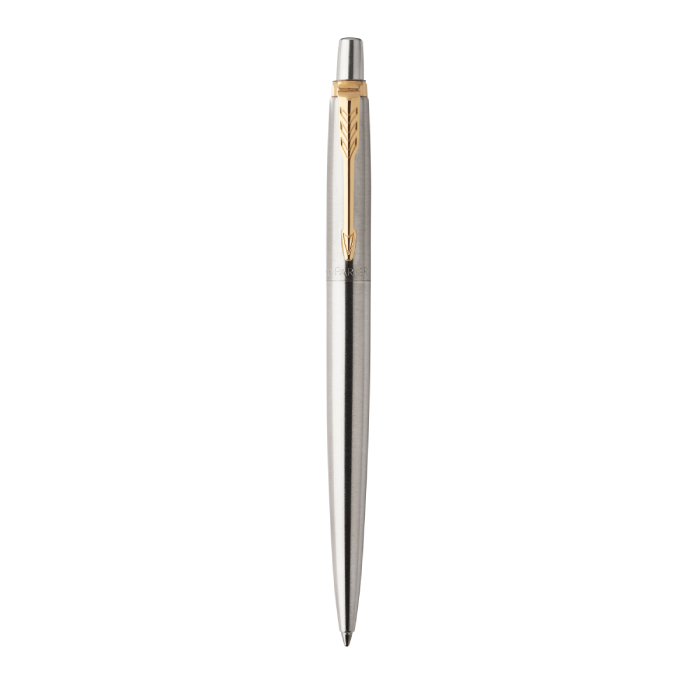 PARKER Jotter Ballpoint Pen - Stainless Steel Gold Trim