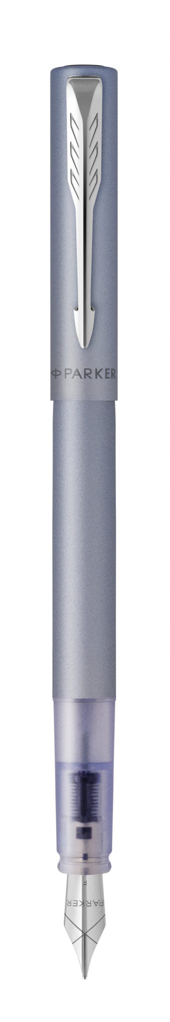 PARKER Vector XL Fountain Pen - Silver Blue Chrome Trim